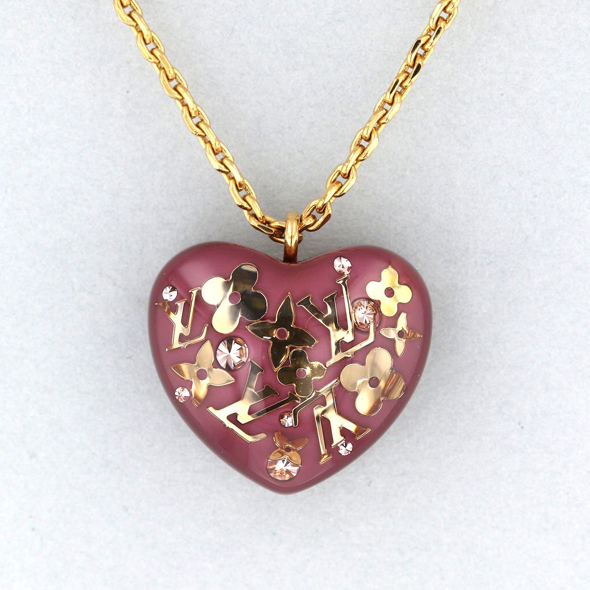 【中古品】ルイヴィトン ハート型ネックレス LOUIS VUITTON ルイヴィトン ハンダティフクール アンクルージョン