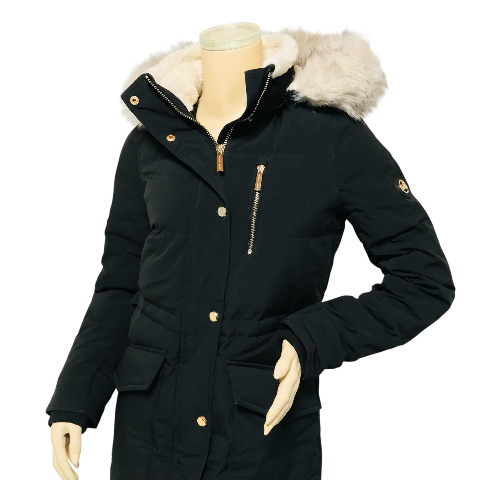 美品☆MICHAEL KORS・マイケルコース レディース メタルMKブランドロゴ