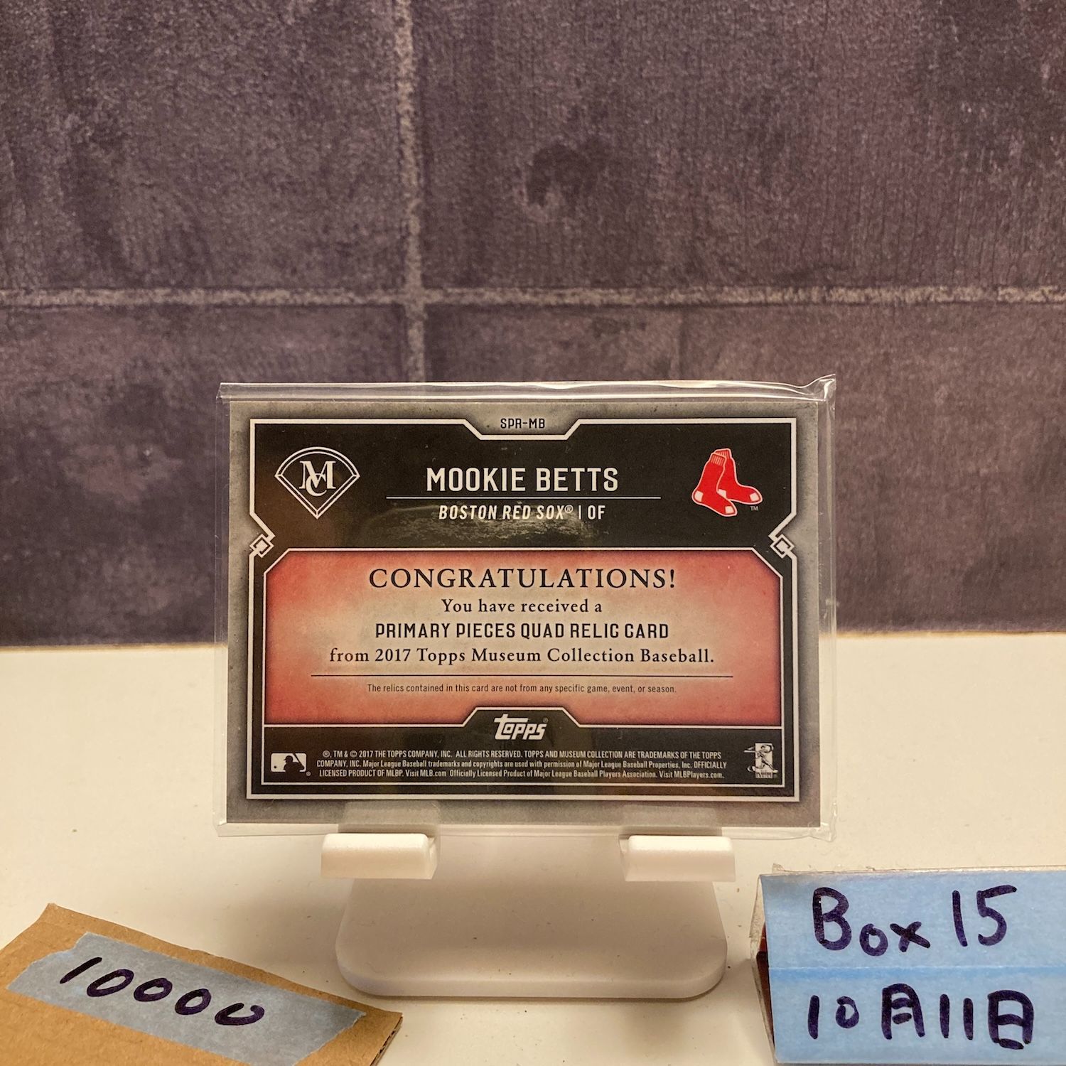 2017 Topps Museum Collection Mookie Betts 85 99 Boston Red Sox Primary Pieces Quad Relic ジャージ カード