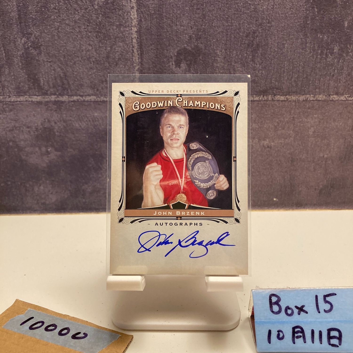2013 Upper Deck Goodwin Champions John Brzenk 直筆サインカード Arm Wrestling カード