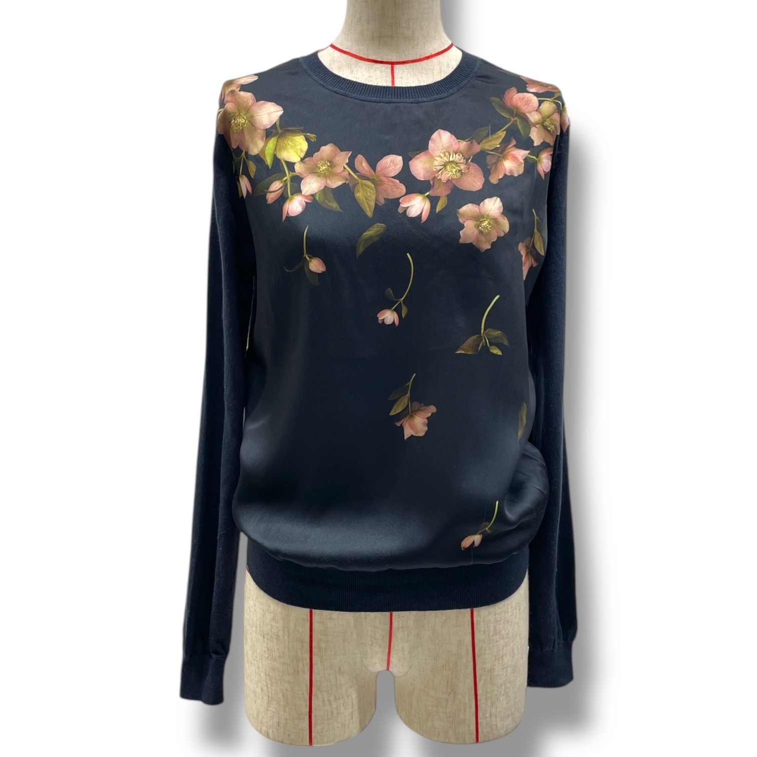 TED BAKER テッドベイカー 切替ニット セーター 花柄 フラワー 長袖 