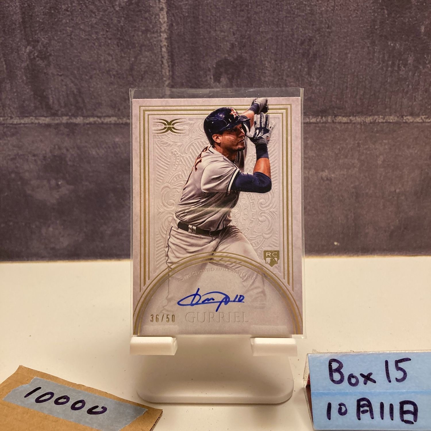 2017 Topps Definitive Collection Yulieski Gurriel 36 50 直筆サインカード Houston Astros RC ルーキー Rookie カード