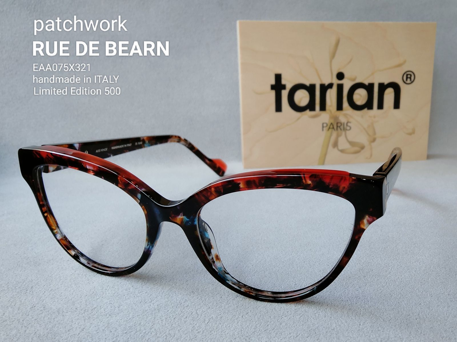 tarian PARIS タリアン RUE DE BEARN SHELL RED Limited Edition 500 OPTICAL