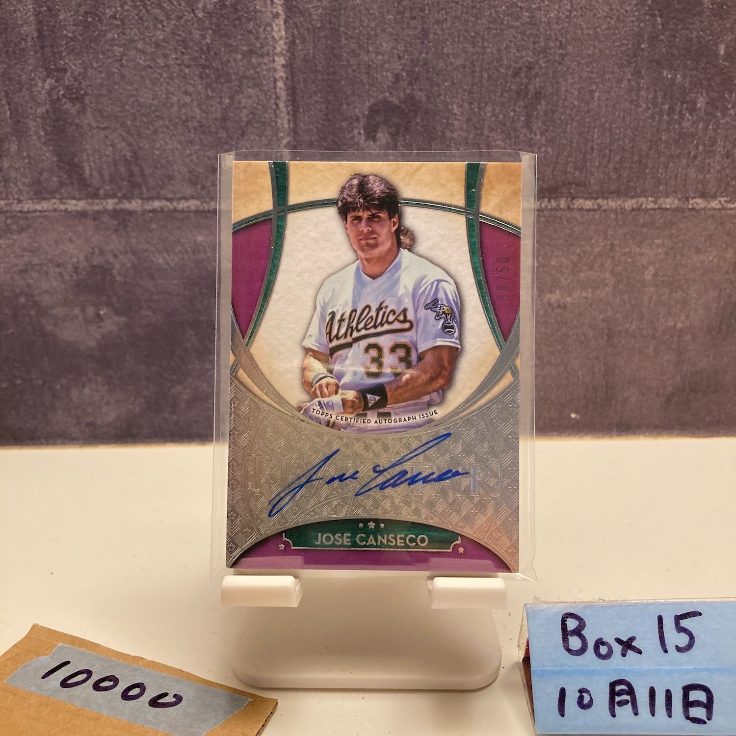2017 Topps Five Star Jose Canseco 10 50 直筆サインカード Oakland Athletics カード