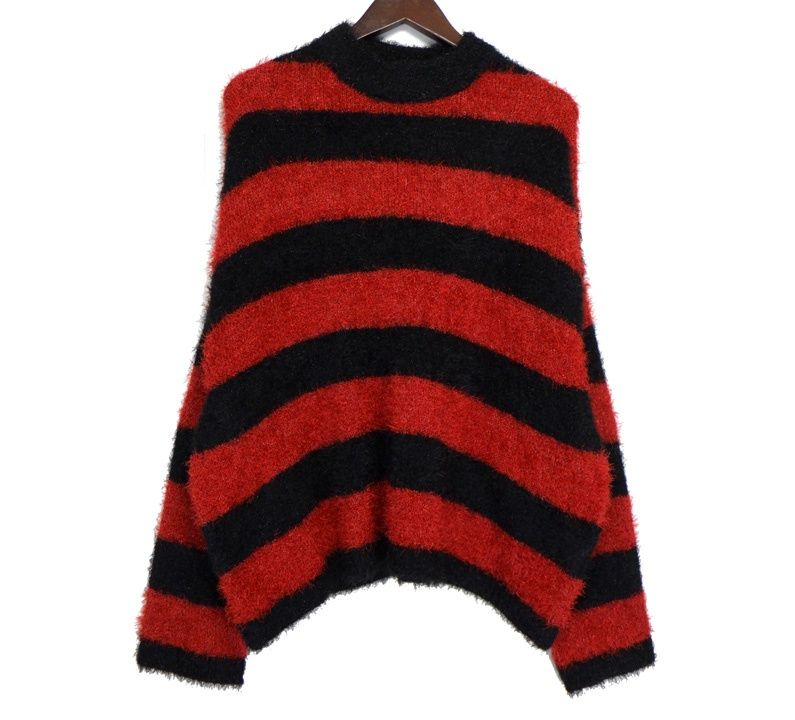 セントマイケル SAINT MICHAEL 25 AW CREW NECK KNIT GLITTER BORDER SM HR 1 0000 069 グリッター ボーダー ニット セーター 46040