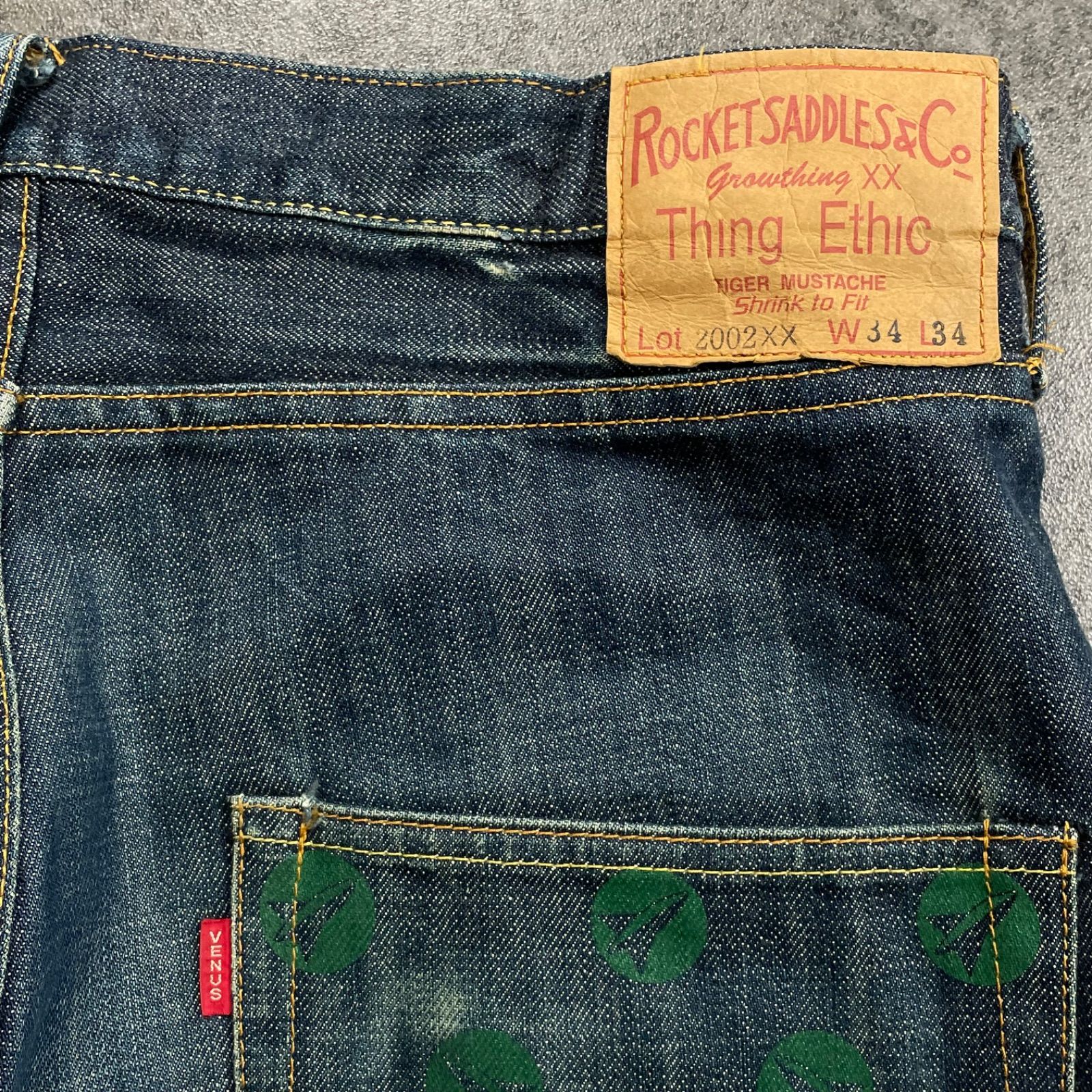 日本製 ROCKETS SADDLES 2002XX Denim Jeans ロケッツ デニムパンツ 