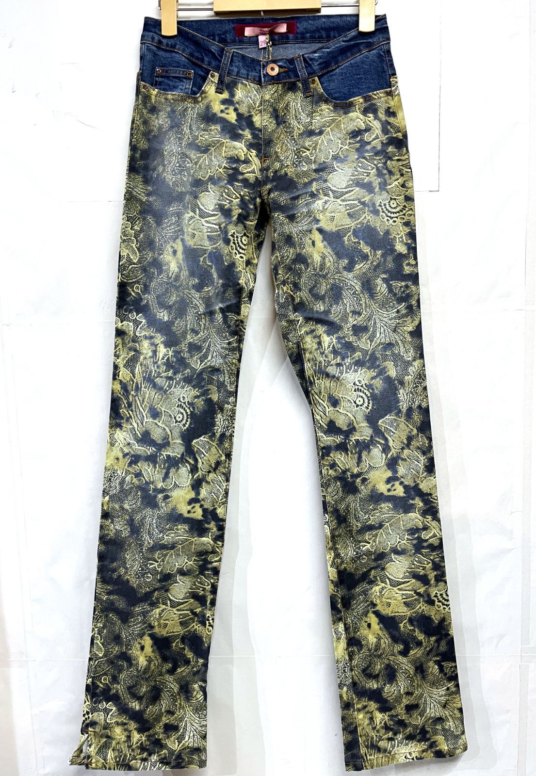 ハリウッドセレブご用達 VOYAGE PASSION｜ボヤージュパッション 鯉 薔薇 牡丹 和柄 ストレッチ デニムパンツ