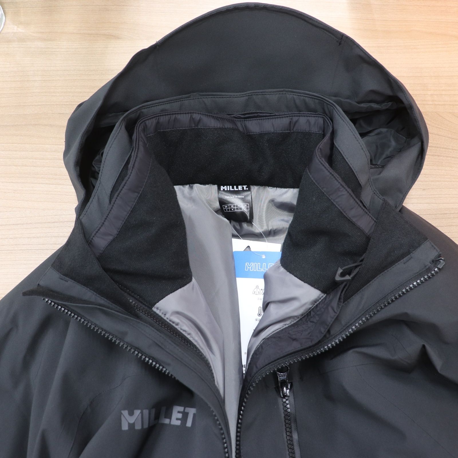 IT3MUA12A4XS 新品未使用 MILLET POBEDA ミレー ポベダ 3 in 1 JKT M ブラック MIV03122 アウター 黒 IT3MUA12A4XS 即決 本物 新品未使用 MILLET POBEDA ミレー ポベダ 3 in