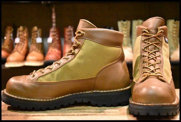 9EE 良品 白タグ】Danner ダナーライト 30420X 茶 ブラウン カーキ