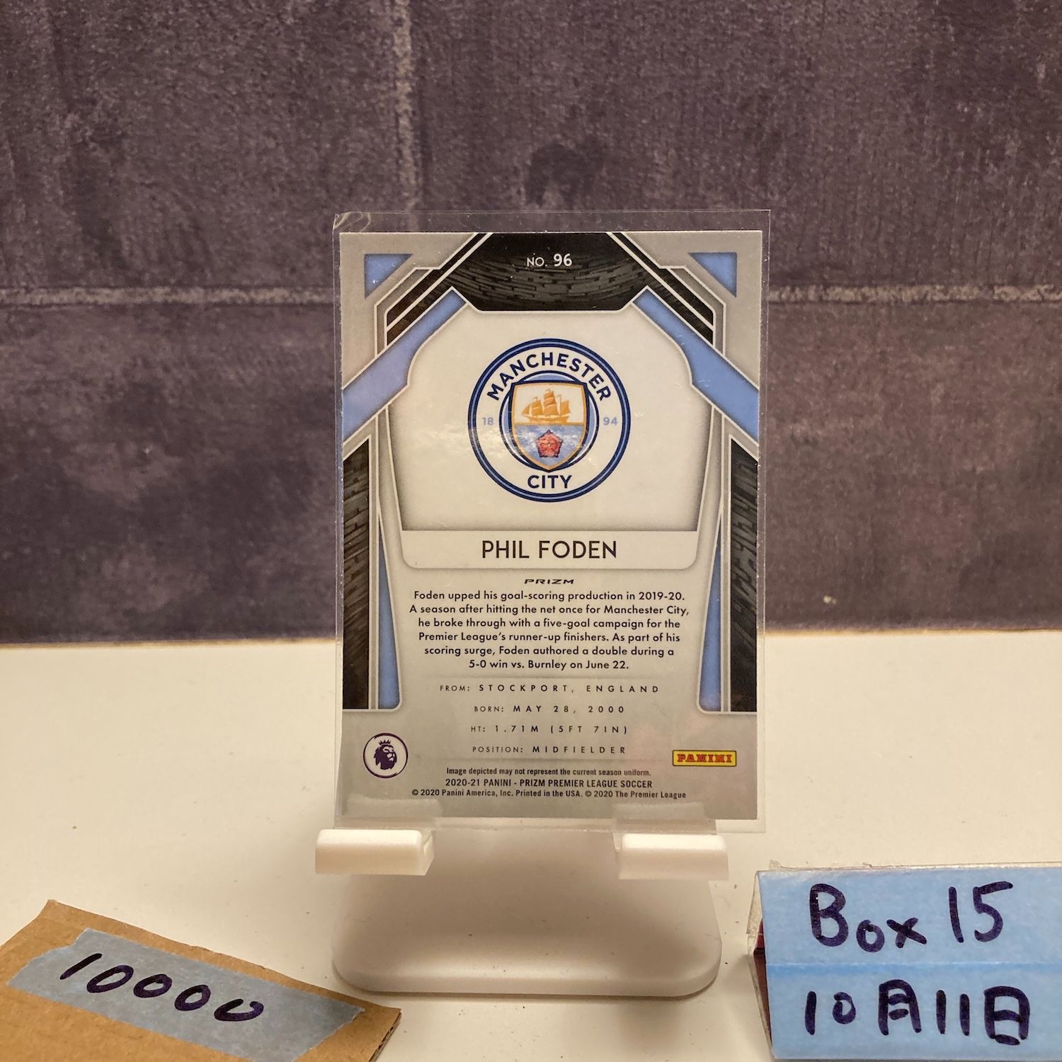 2020-21 Panini Prizm Premier League Phil Foden Manchester City カード