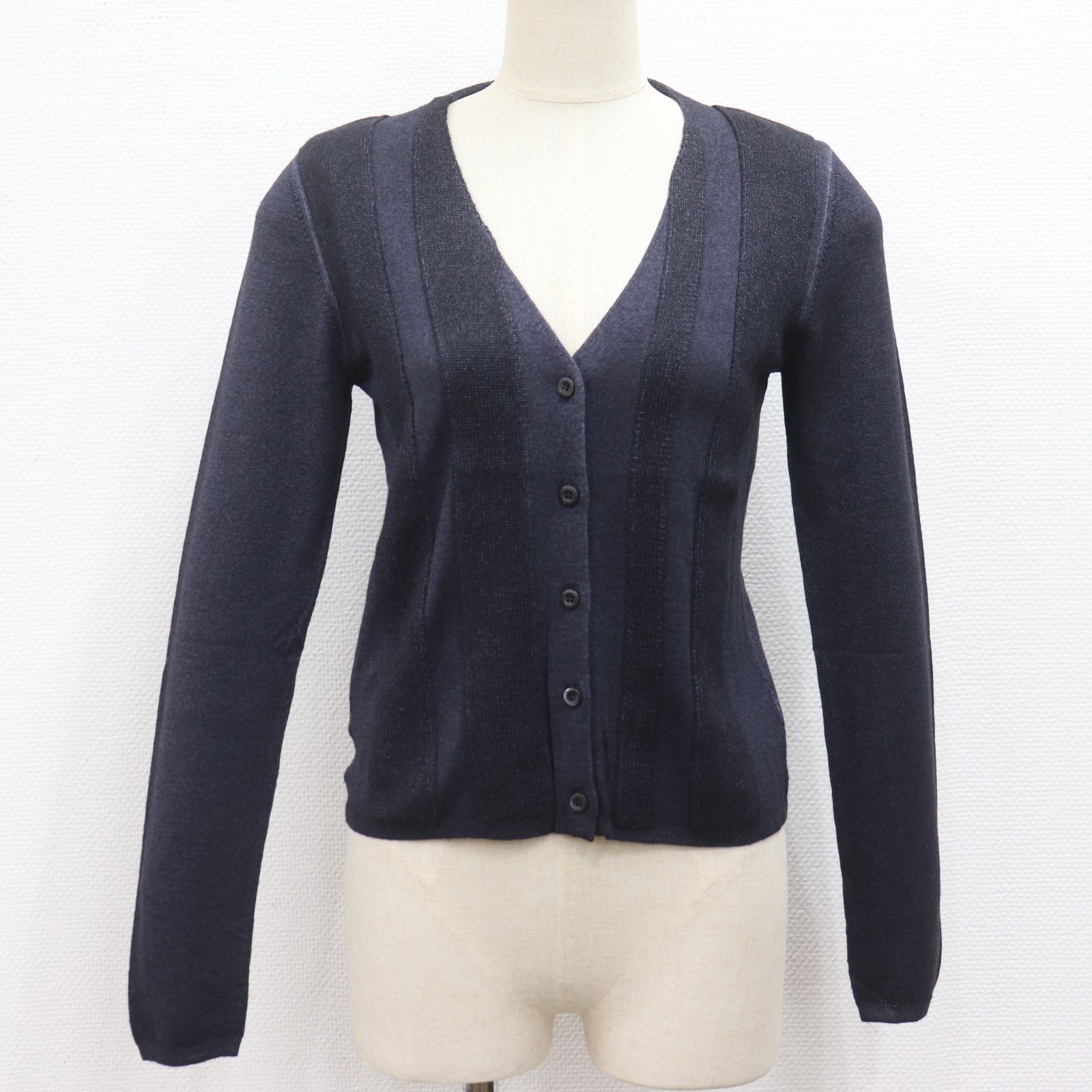 IT7QTVXKUY52 美品 PRADA プラダ ニット レディース ネイビー サイズ