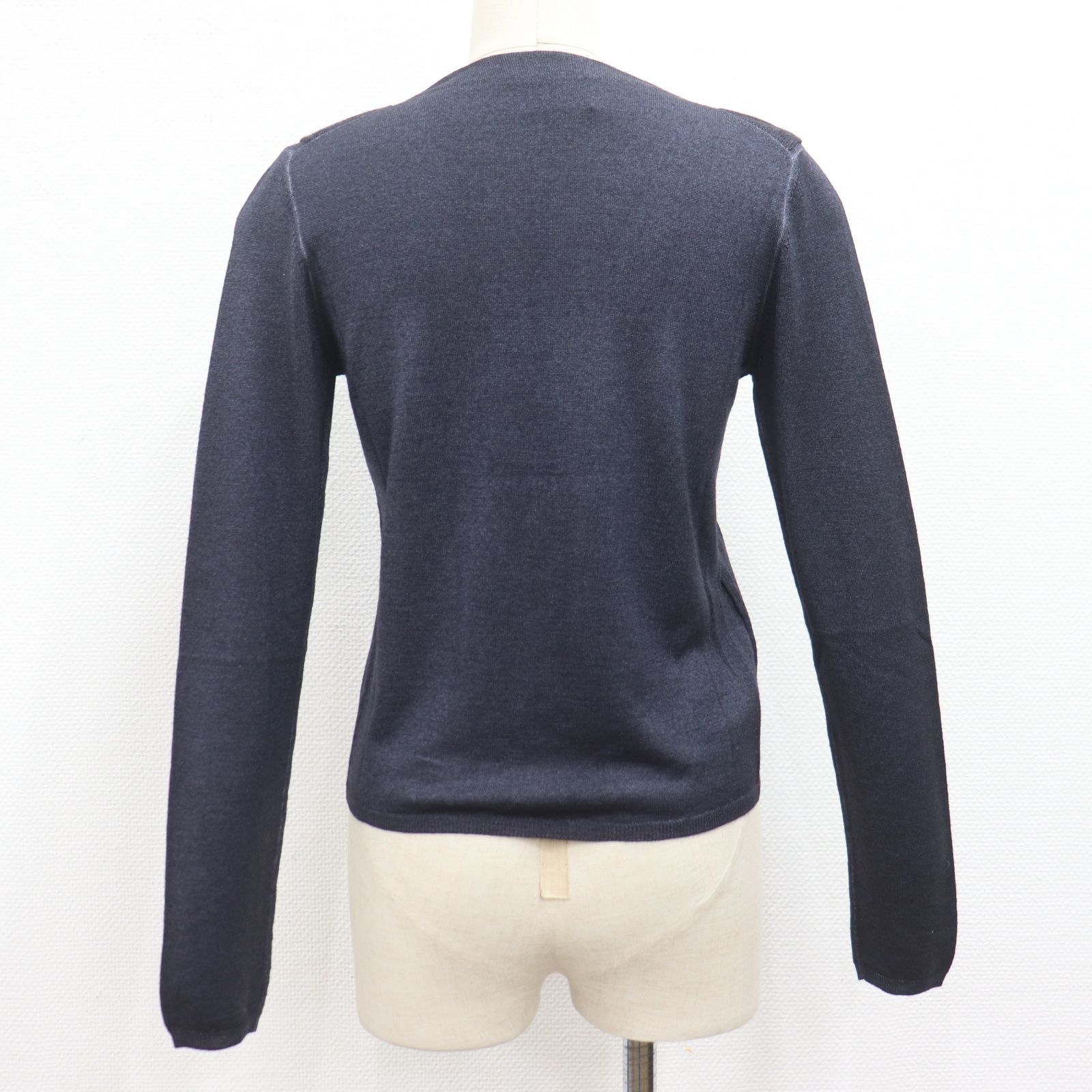 IT7QTVXKUY52 美品 PRADA プラダ ニット レディース ネイビー サイズ