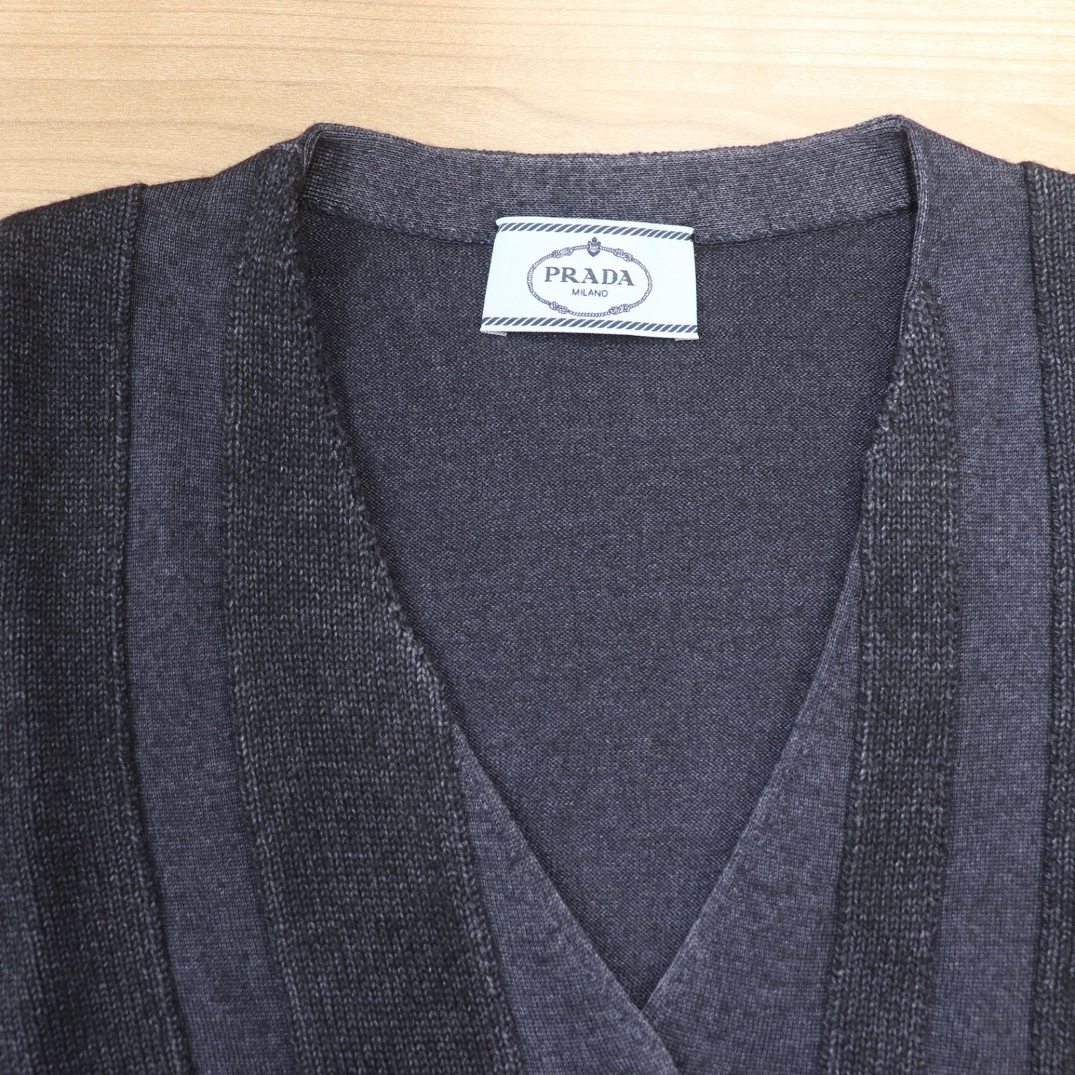 IT7QTVXKUY52 美品 PRADA プラダ ニット レディース ネイビー サイズ