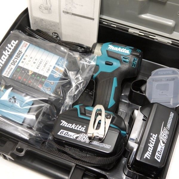 マキタ makita 18 V 充電式インパクトドライバ ブルー 2台セット フルセット ≡DT 6882