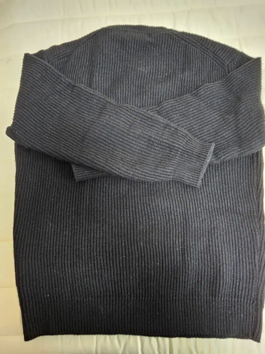 L YUNION BLUE ユニオンブルー クルー ウール ニット ブラック