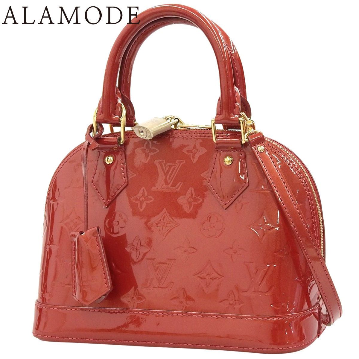 Louis Vuitton 赤 ベルニ　ハンドバッグ LOUIS VUITTON(ルイ・ヴィトン) モノグラム・ヴェルニ アルマBB