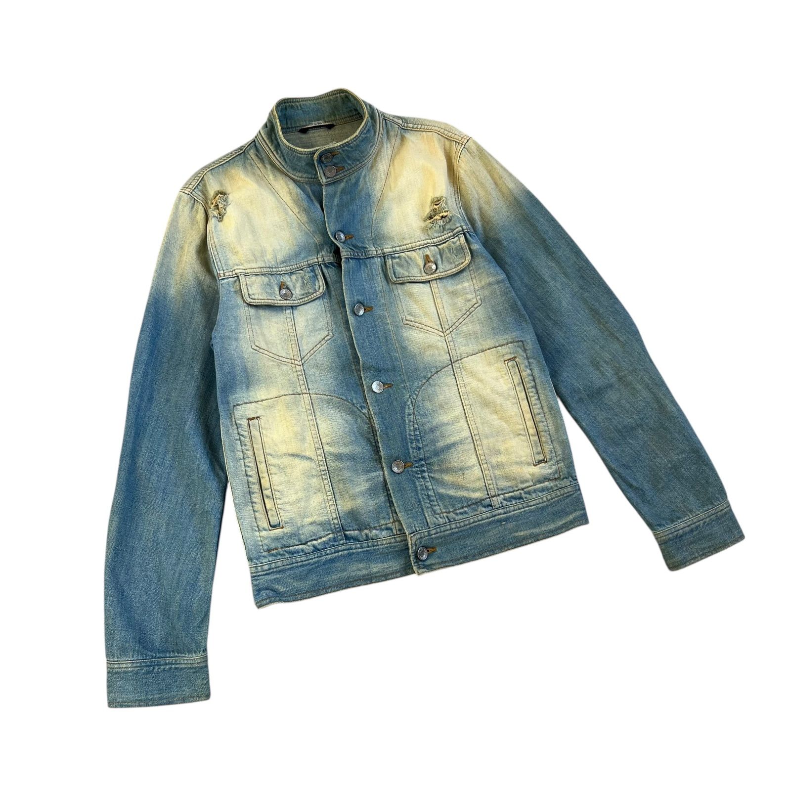 DOLCE&GABBANA デニムジャケットイタリア製 DOLCE＆GABBANA / ドルチェ＆ガッバーナ ダメージデニムジャケット