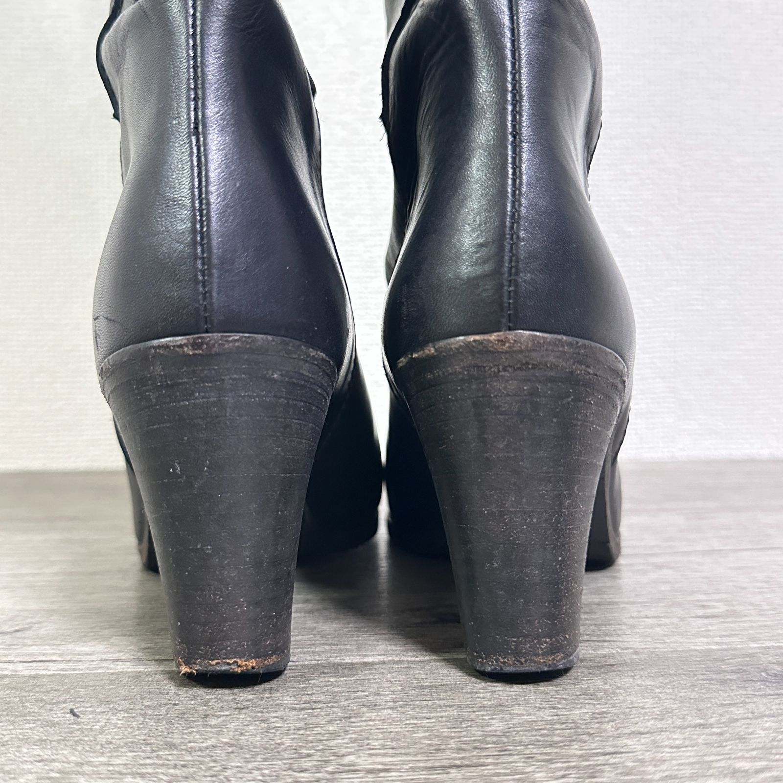 A.P.C. アーペーセー イタリア製 本革 レザーロングブーツ ラウンド