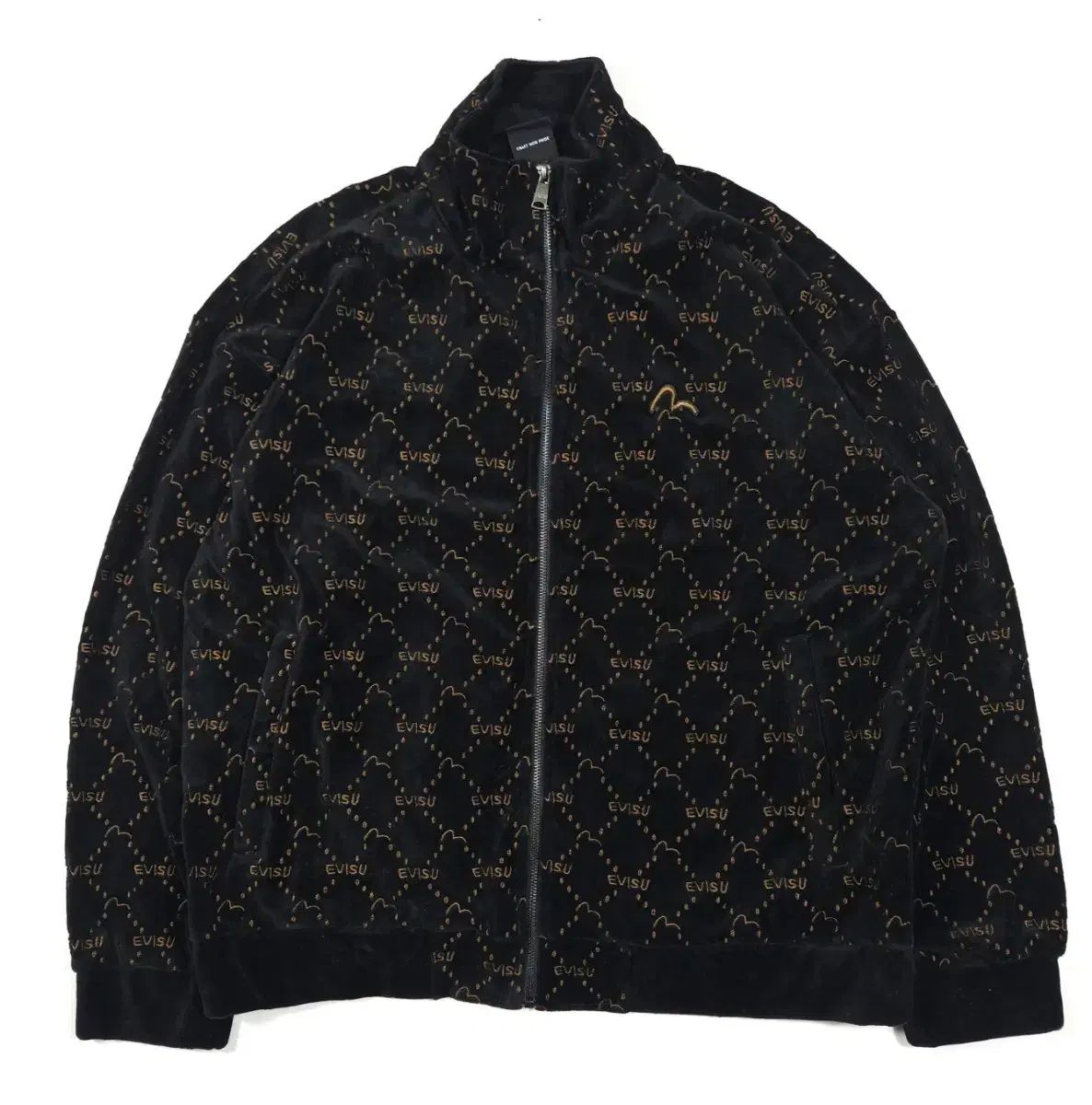 EVISU エヴィス モノグラム ツアーベルベット ジャージ XL