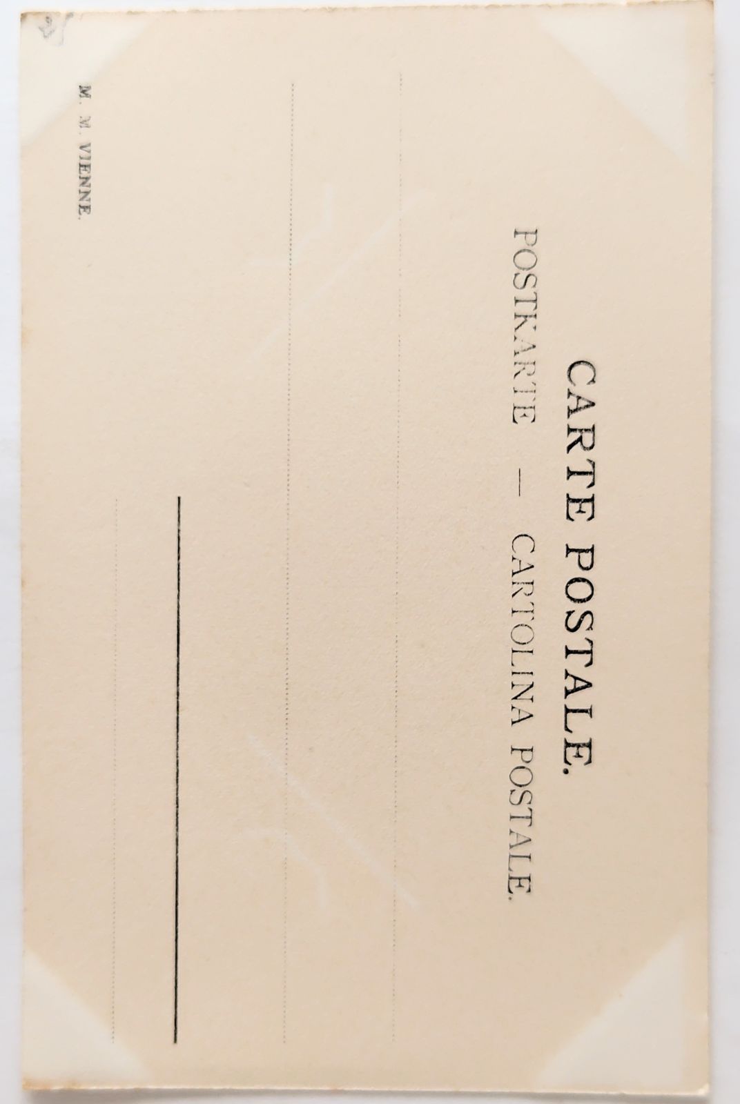 M Vienne 花冠の妖精 ― 春を告げるミューズの面影 フランス ヴィンテージ ポストカード アンティーク