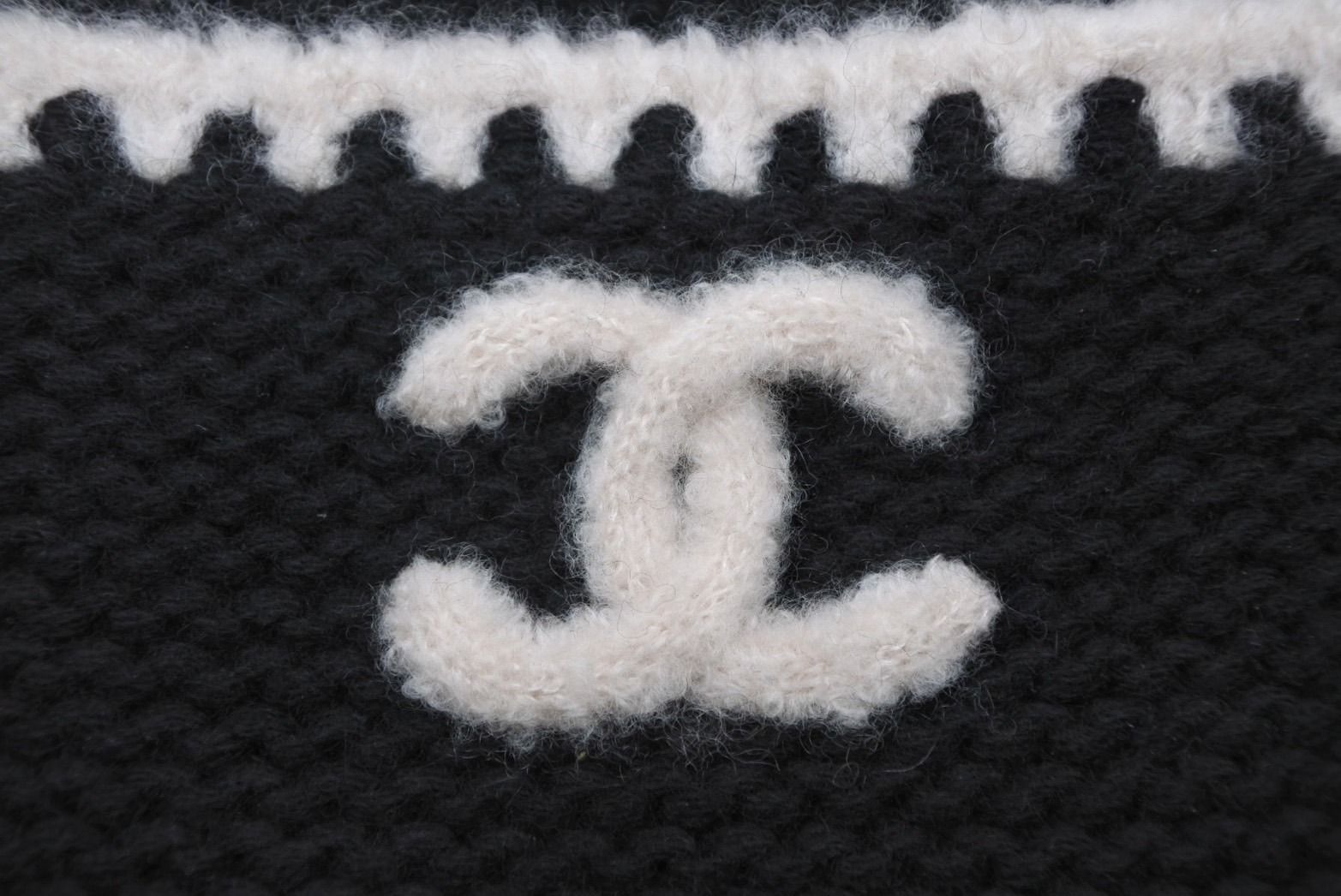 新品同様 CHANEL シャネル ニットキャップ ビーニー AA9203 ココマーク