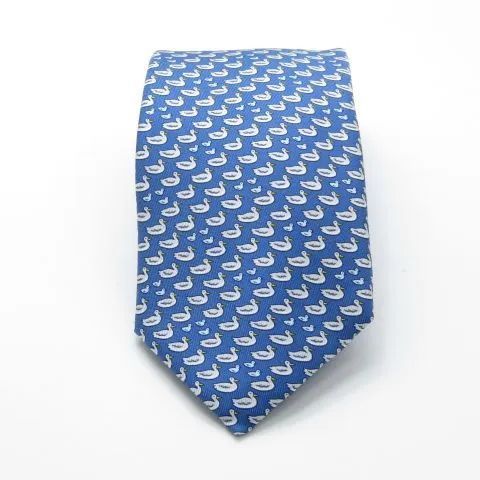 未使用タグ付♪ HERMES エルメスのネクタイ アニマル ブルー系 - メルカリ