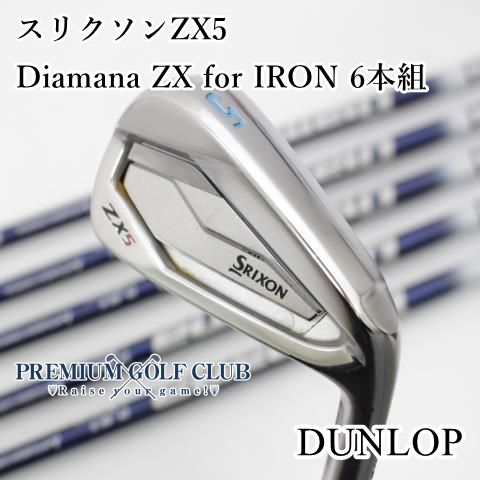 中古】[B-ランク] アイアンセット ダンロップ スリクソンZX5/Diamana