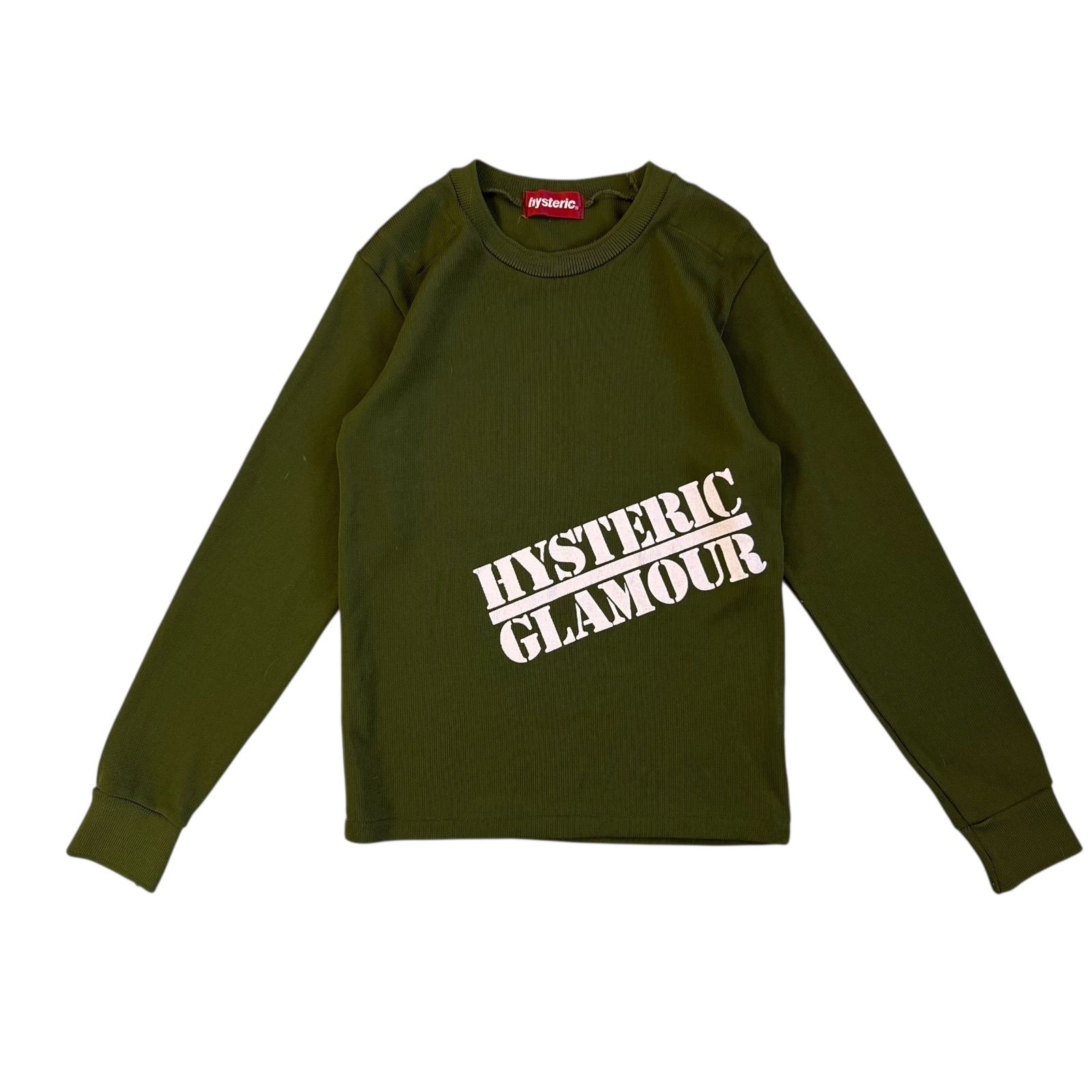 ヒステリックグラマー ガール　ニット　カーキ 90's HYSTERIC GLAMOUR / ヒステリックグラマー ポリプロピレン