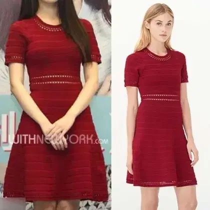 SANDRO(サンドロ) レッド ニット ONE PIECE 1サイズ - メルカリ