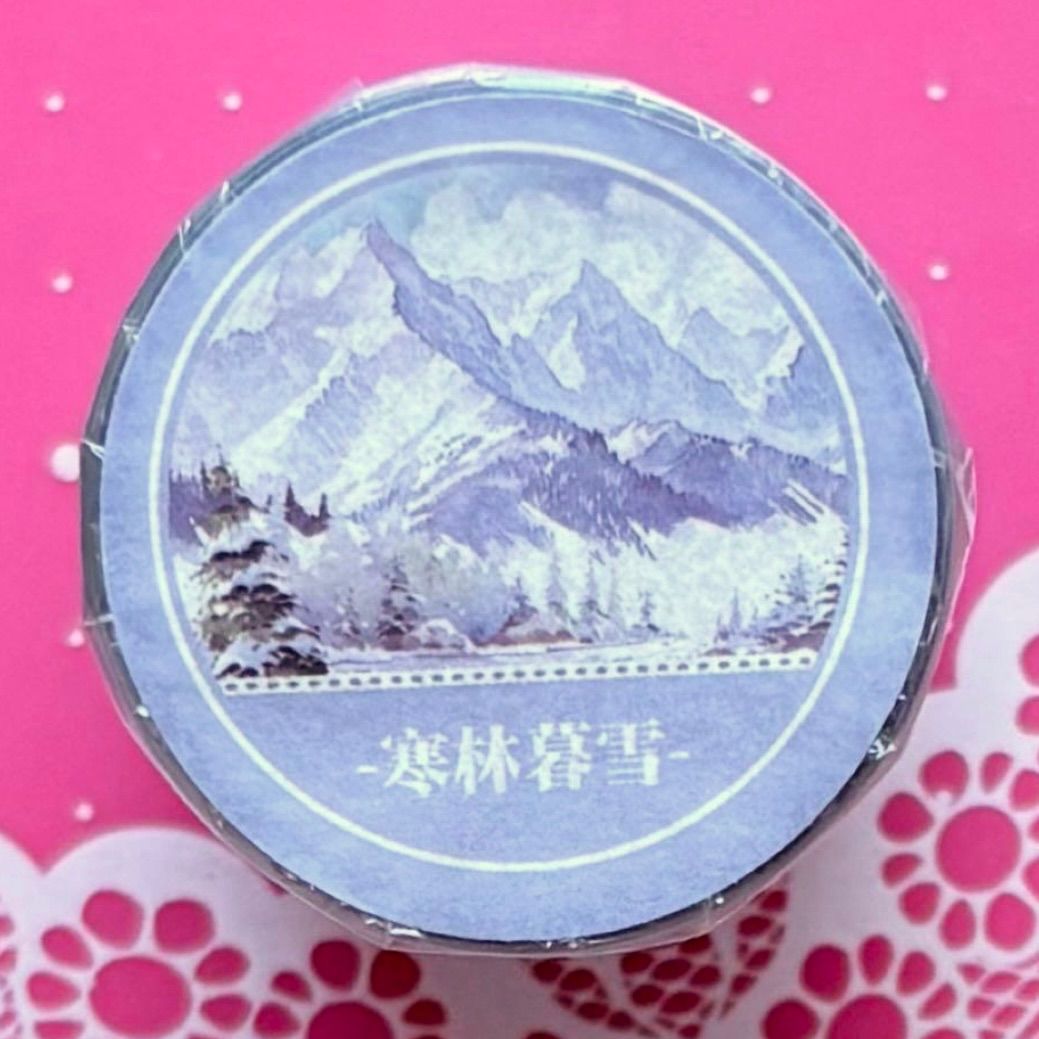 PET 7cm×2m 寒林暮雪 海外マスキングテープ 海外マステ 冬景色 - メルカリ