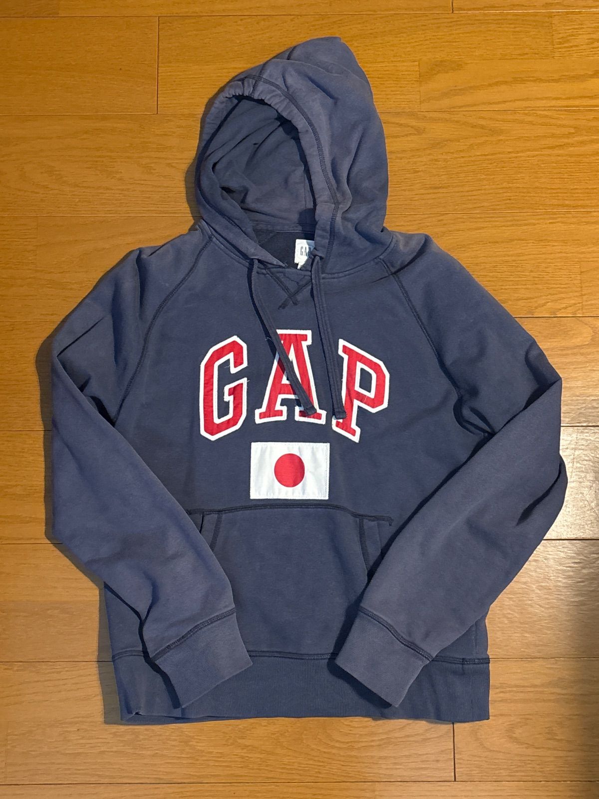 超希少】鬼フェード 茄子紺 ナス紺 00s OLD GAP 国旗 日本 Japan