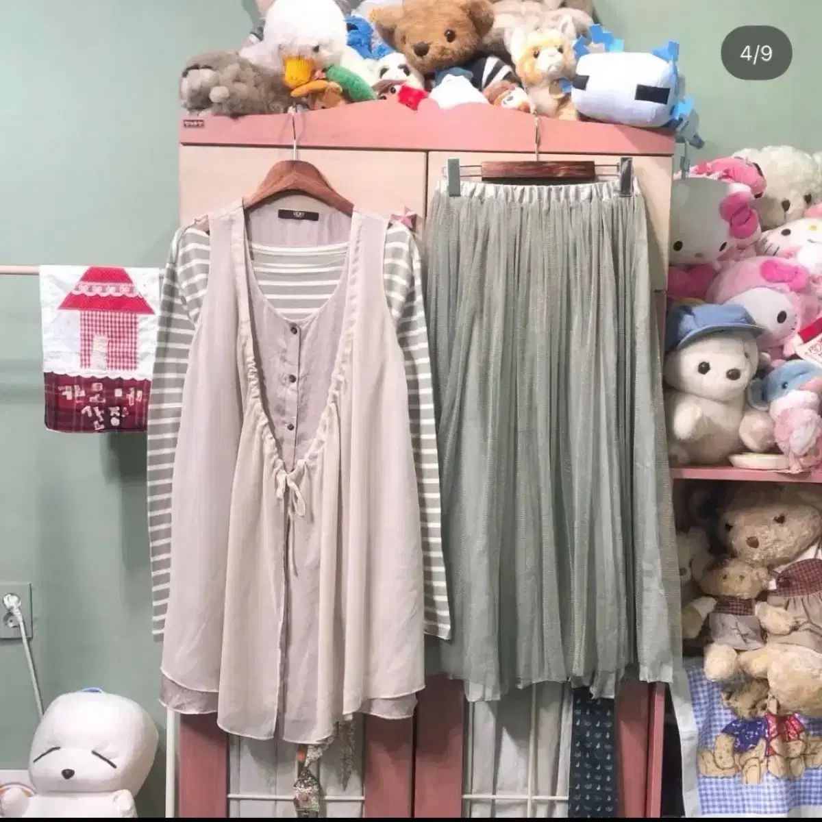 カモメサン サン 緑茶 コーデ セット ヴィンテージ コーデ セット