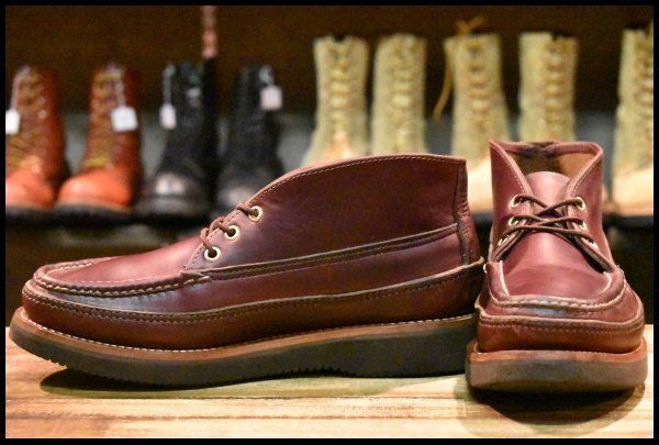 Russell Moccasinラッセルモカシン　クロムエクセルレザー　8 8E 良品】RUSSELL MOCCASIN ラッセルモカシン スポーティングクレー