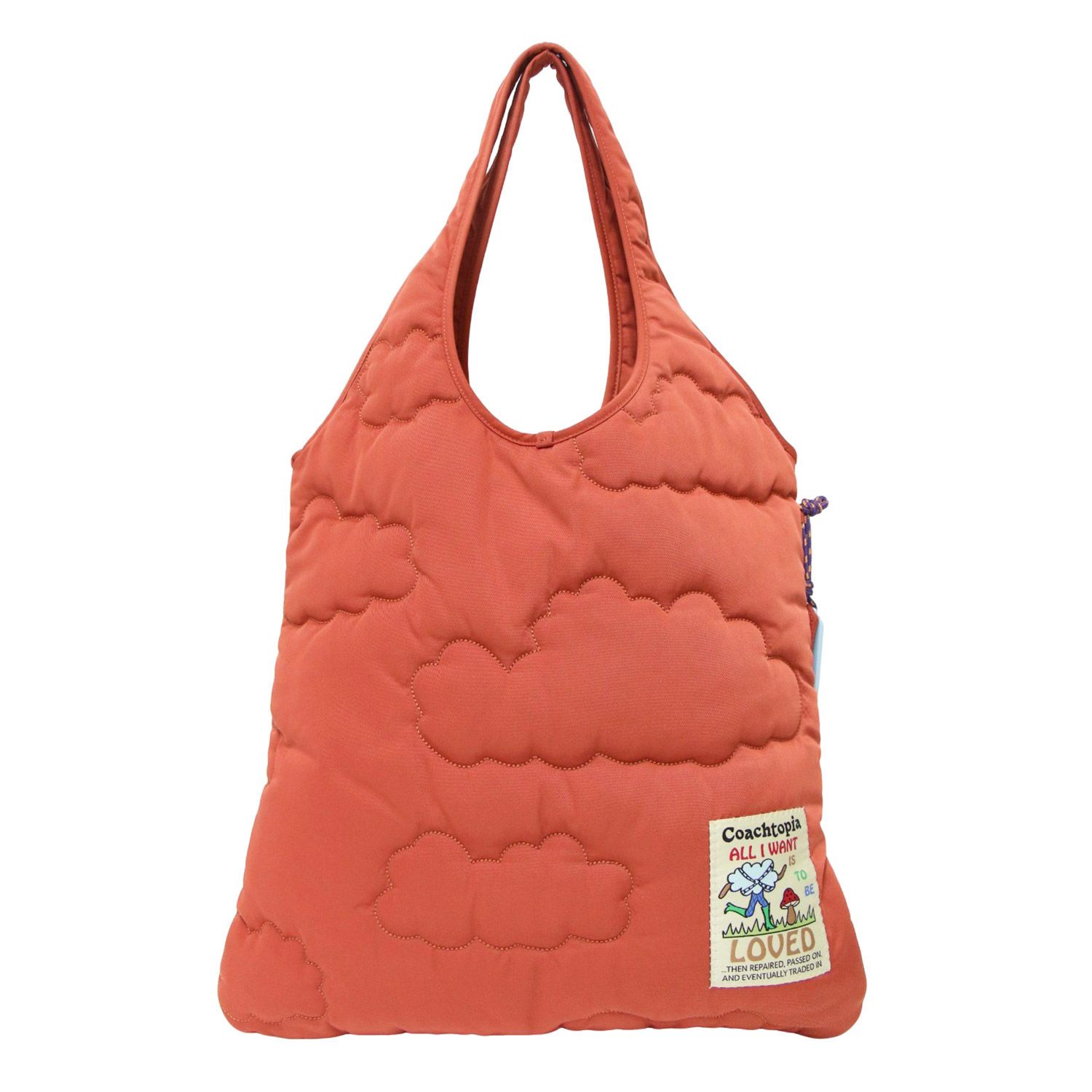 COACH コーチ バッグ オレンジ系 | ループ フラット トート リサイクル 