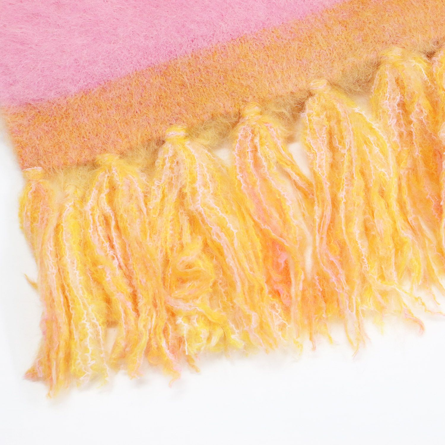 MACPHEE マカフィー ストール ピンク系 | 24秋冬 ディップダイ ボーダー ストール / マフラー | ニット フリンジ アルパカ | ブランド ファッション アイテム 小物【レディース】【K4650】 新品】MACPHEE マカフィー ストール ピンク系 | 24秋冬 ディップダイ