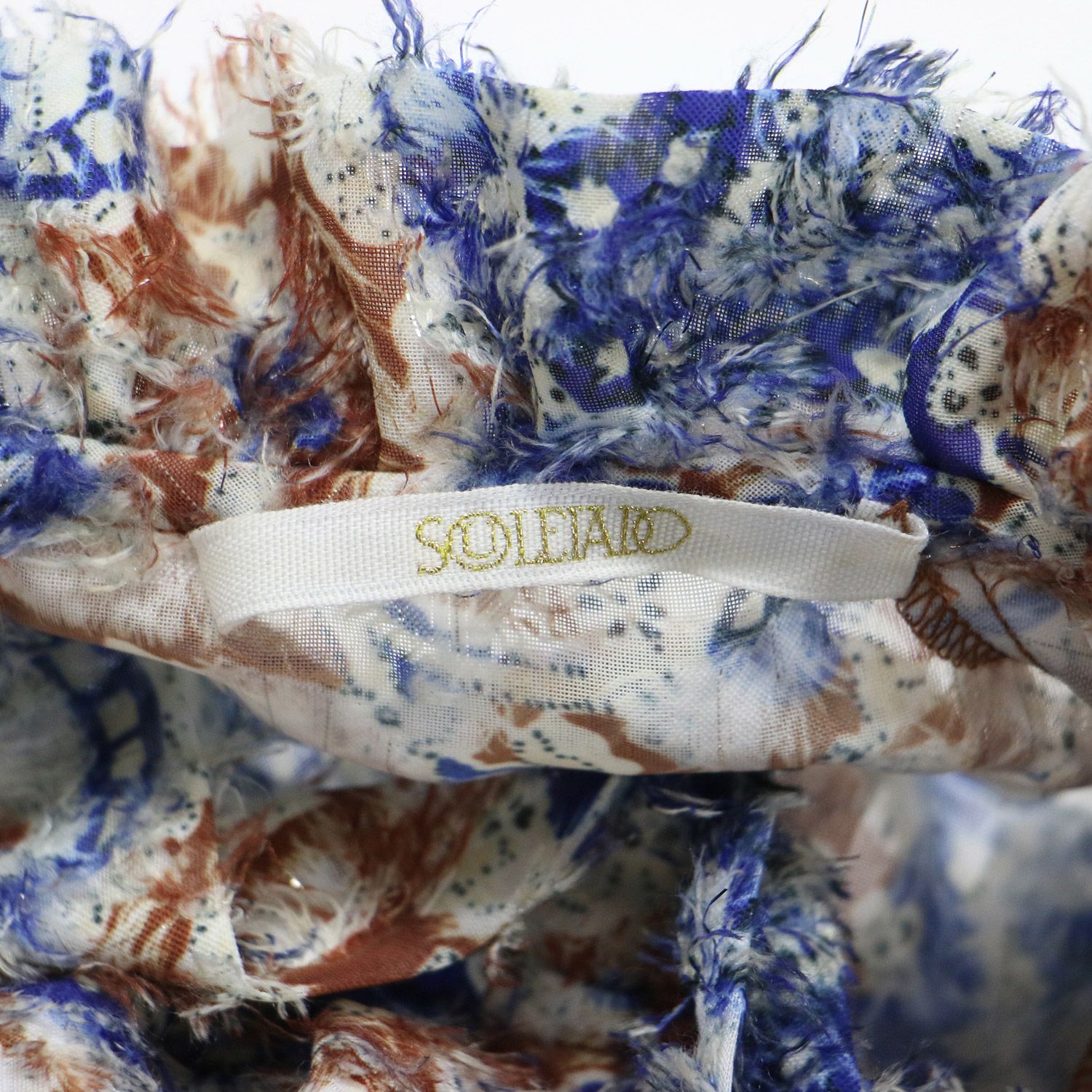 美品】SOULEIADO ソレイアード ブラウス ブラウン系 サイズ:36(9号 