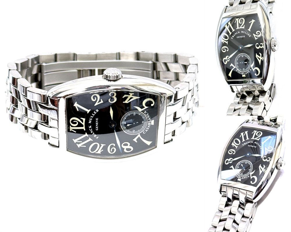 FRANCK MULLER フランクミュラー カサブランカ 7502 S 6 手巻き 時計 ブラック スモールセコンド メンズ ボーイズ