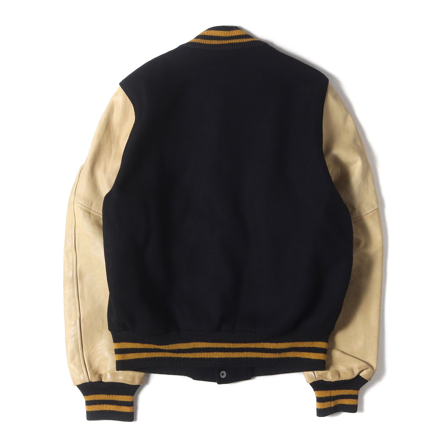 U.S.VINTAGE | 60～70s 無地 袖レザー メルトン スタジャン | THE TEAM