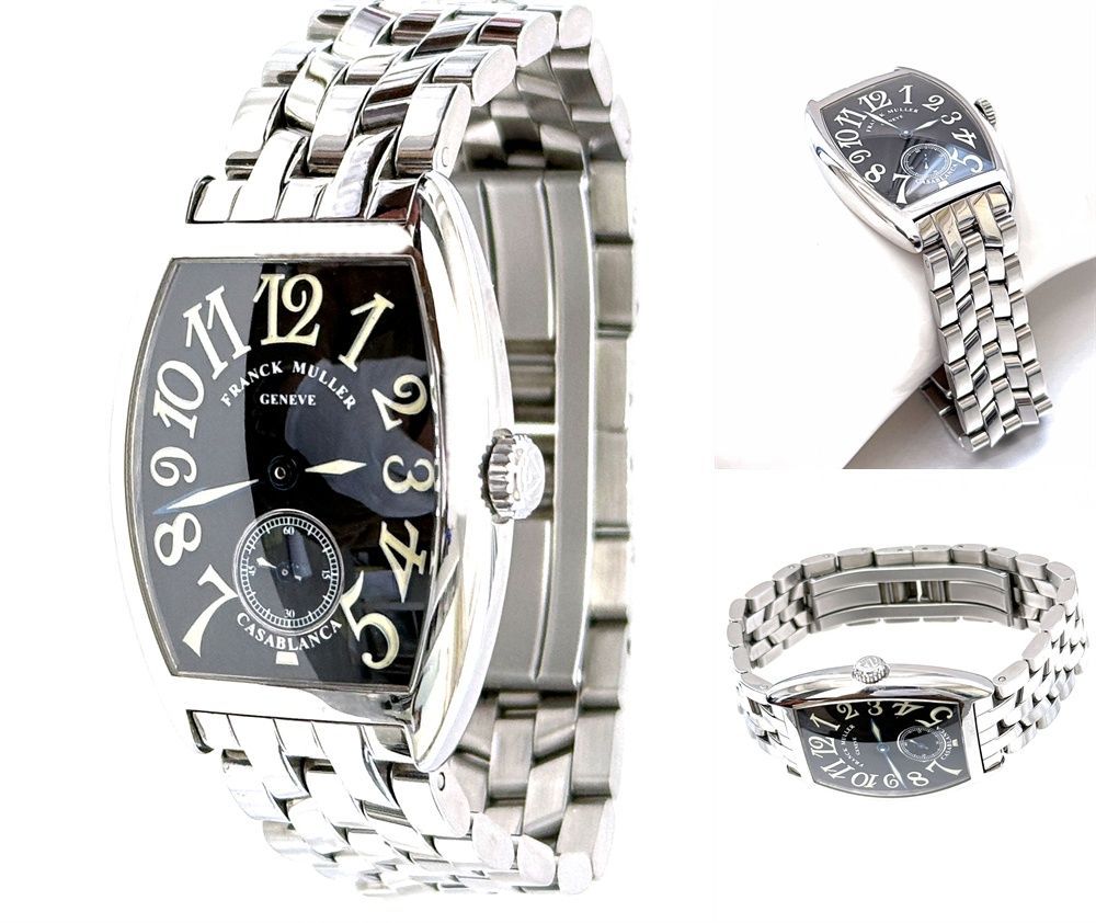 FRANCK MULLER フランクミュラー カサブランカ 7502 S 6 手巻き 時計 ブラック スモールセコンド メンズ ボーイズ
