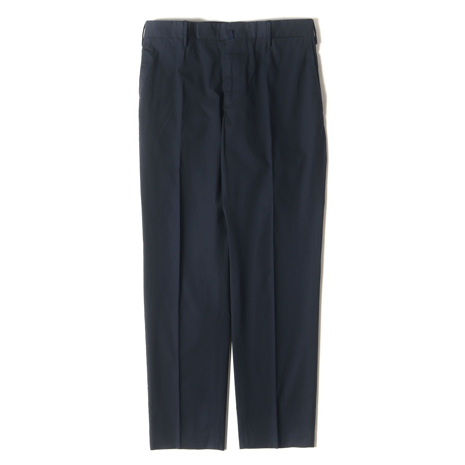 INCOTEX インコテックス パンツ ネイビー 紺 サイズ 48 ストレッチ サマーポプリン テーパード トラウザー スラックス SLIM FIT ボトムス メンズ