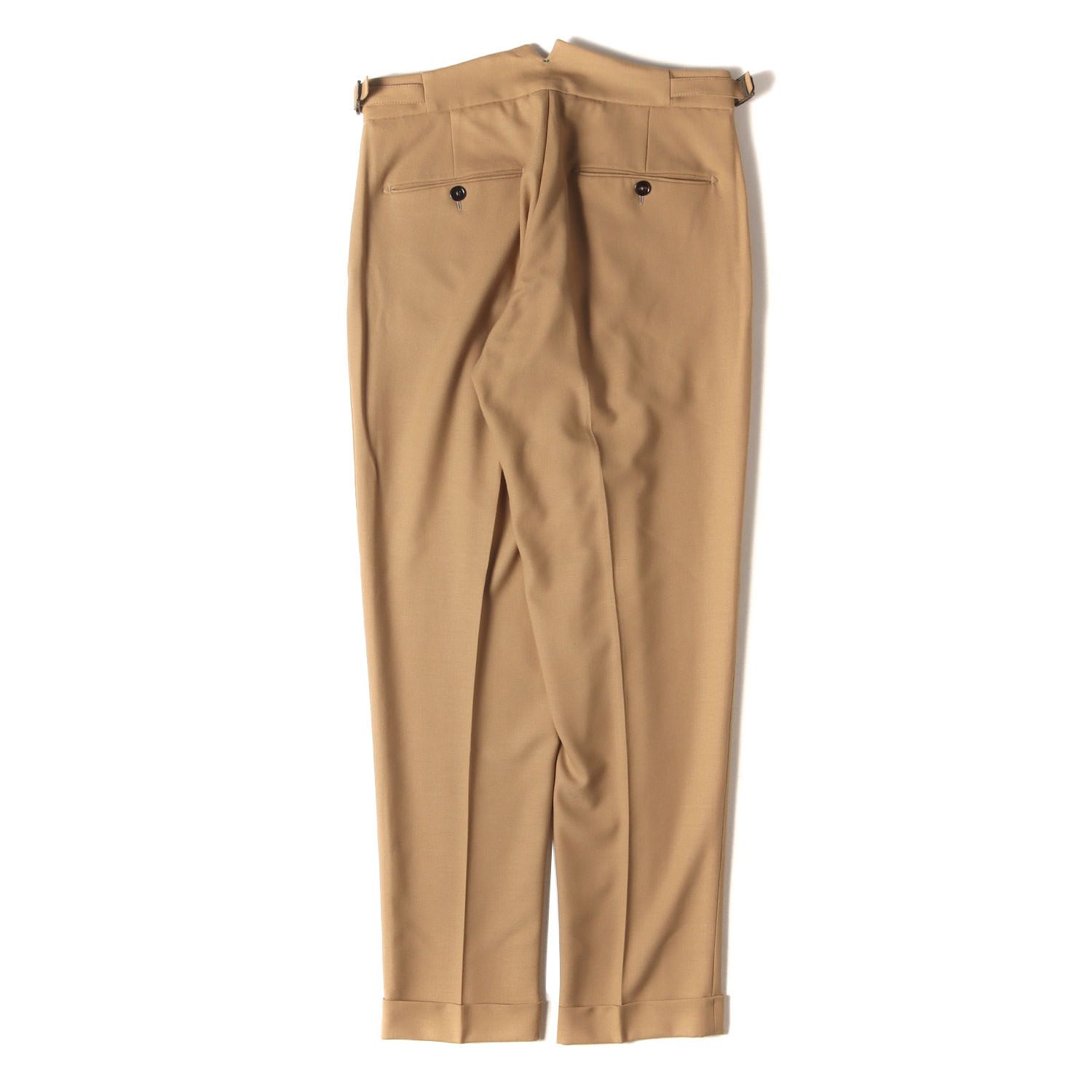 BERWICH ベージュ スラックス 42 美品】BERWICH ベルウィッチ パンツ ベージュ サイズ:42 | ツータック