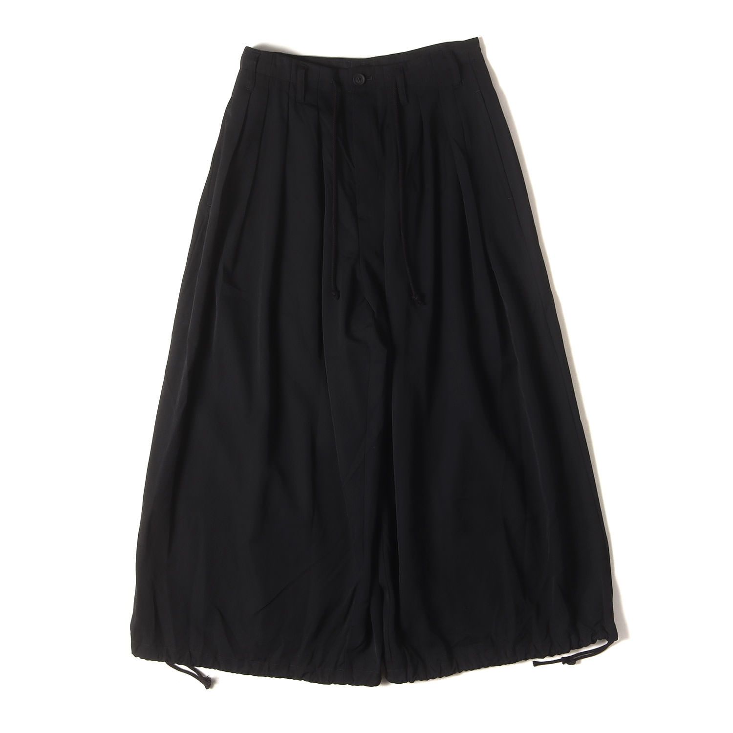 Yohji Yamamoto ヨウジヤマモト パンツ ブラック 黒 サイズ 2 3タック ウールギャバ バルーンパンツ Wool Gabardine Balloon pants HN P 06 100 ボトムス