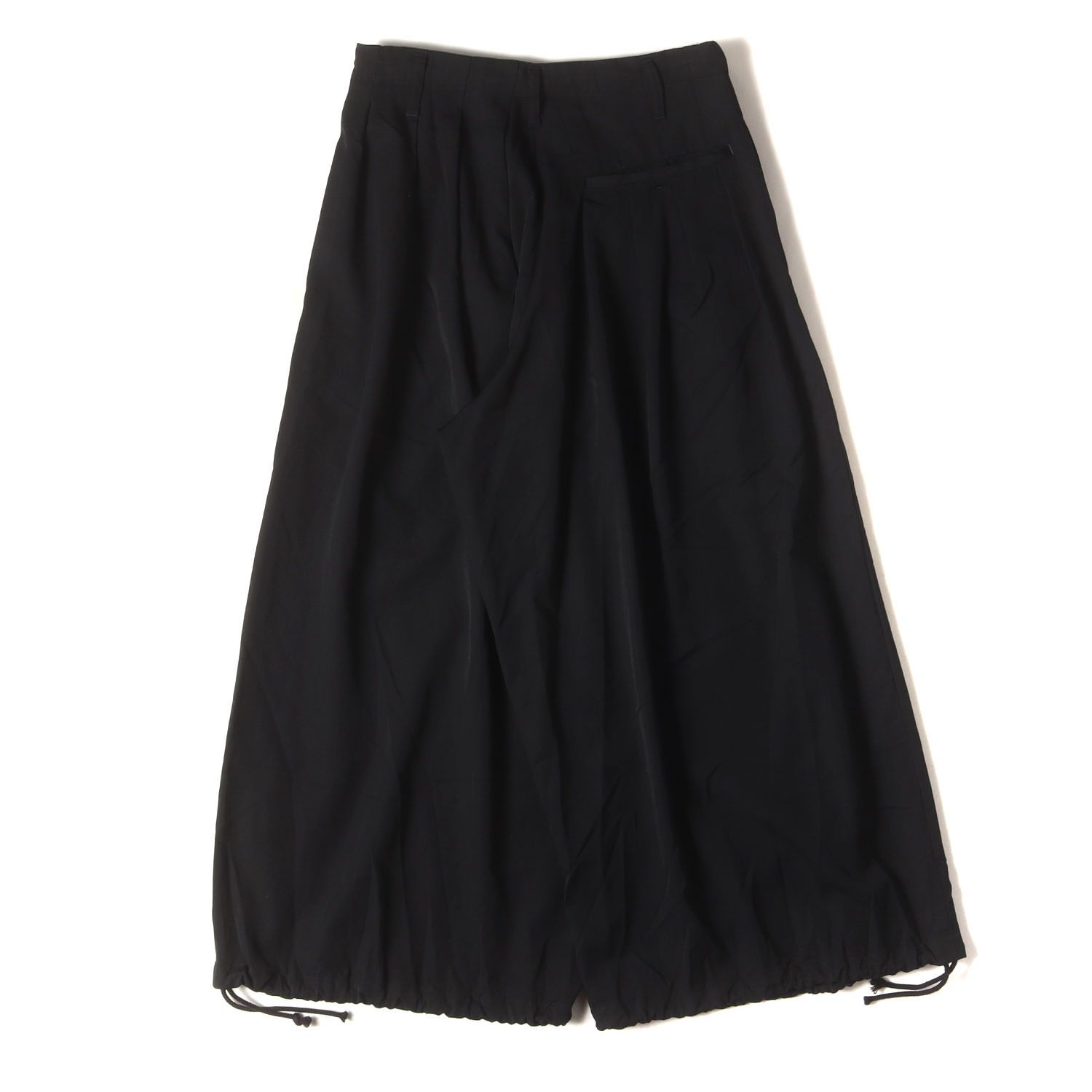 Yohji Yamamoto ヨウジヤマモト パンツ ブラック 黒 サイズ 2 3タック ウールギャバ バルーンパンツ Wool Gabardine Balloon pants HN P 06 100 ボトムス
