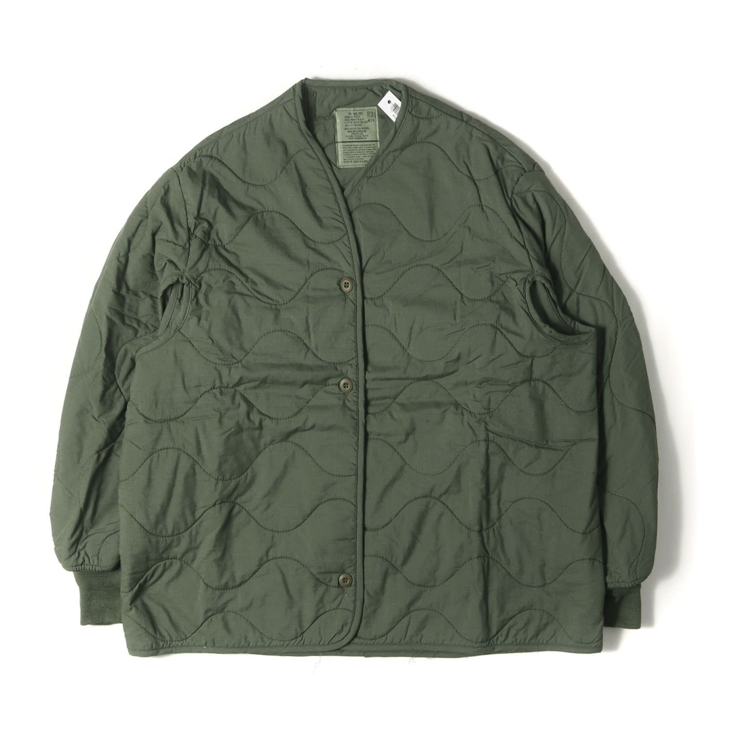 Vintage Military Item ヴィンテージミリタリー | デッドストック | 00s 米軍実物 L-R ヘリクルー M-65ジャケット用 ノーメックス キルティングライナー ジャケット | オリーブ サイズ:LARGE-SHORT(L-S) | アウター ブルゾン 上着【メンズ】【K4650】 新品】Vintage Military Item ヴィンテージミリタリー | デッド