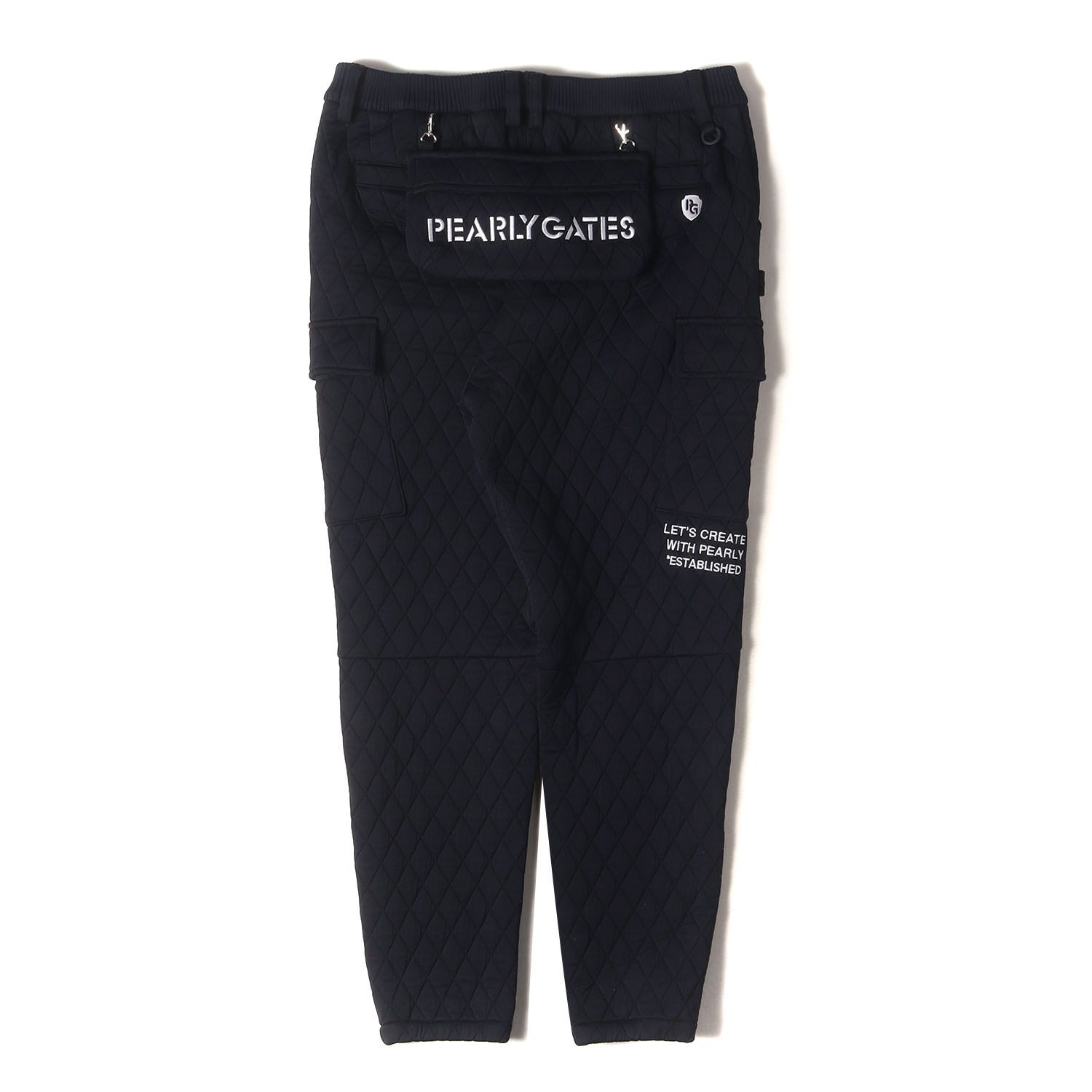 PEARLY GATES パーリー ゲイツ パンツ ネイビー 紺 サイズ:5 | 24AW ポーチ付き ポリエステル キルト ジャガード パンツ (053-4231111) / SAMPLE | ボトムス ズボン【メンズ】【K4650】 新品】PEARLY GATES パーリー ゲイツ パンツ ネイビー 紺 サイズ:5