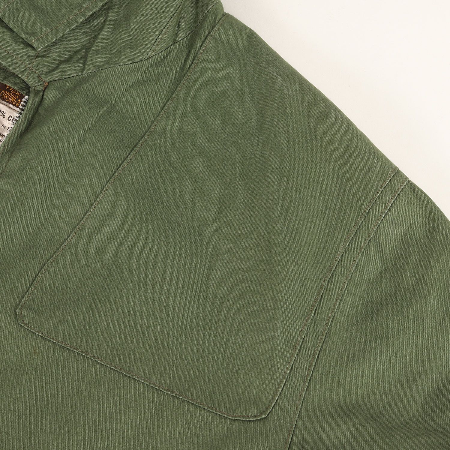 GRENFELL グレンフェル ジャケット オリーブ サイズ:L/XL相当 | 希少 J.C.CORDINGS別注 | 60s チンスト付き シューター × ウォーカー コットン フルジップ ジャケット | 英国製 | 60年代 古着 ヴィンテージ | アウター ブルゾン 上着【メンズ】【中古】【K4650】 GRENFELL グレンフェル ジャケット オリーブ サイズ:L/XL相当 | 希少