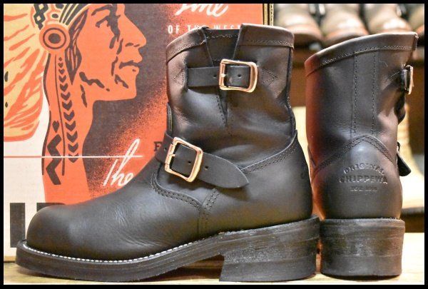 7E 箱付 美品 黒タグ】Chippewa チペワ 1901M58 ショートエンジニア