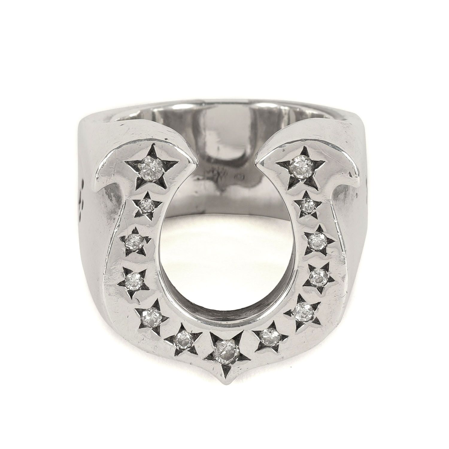 テンダーロイン リング サイズ 19号 ダイヤ ホースシュー H.S RING SILVER STONE シルバー ブランド ジュエリー 指輪 メンズ