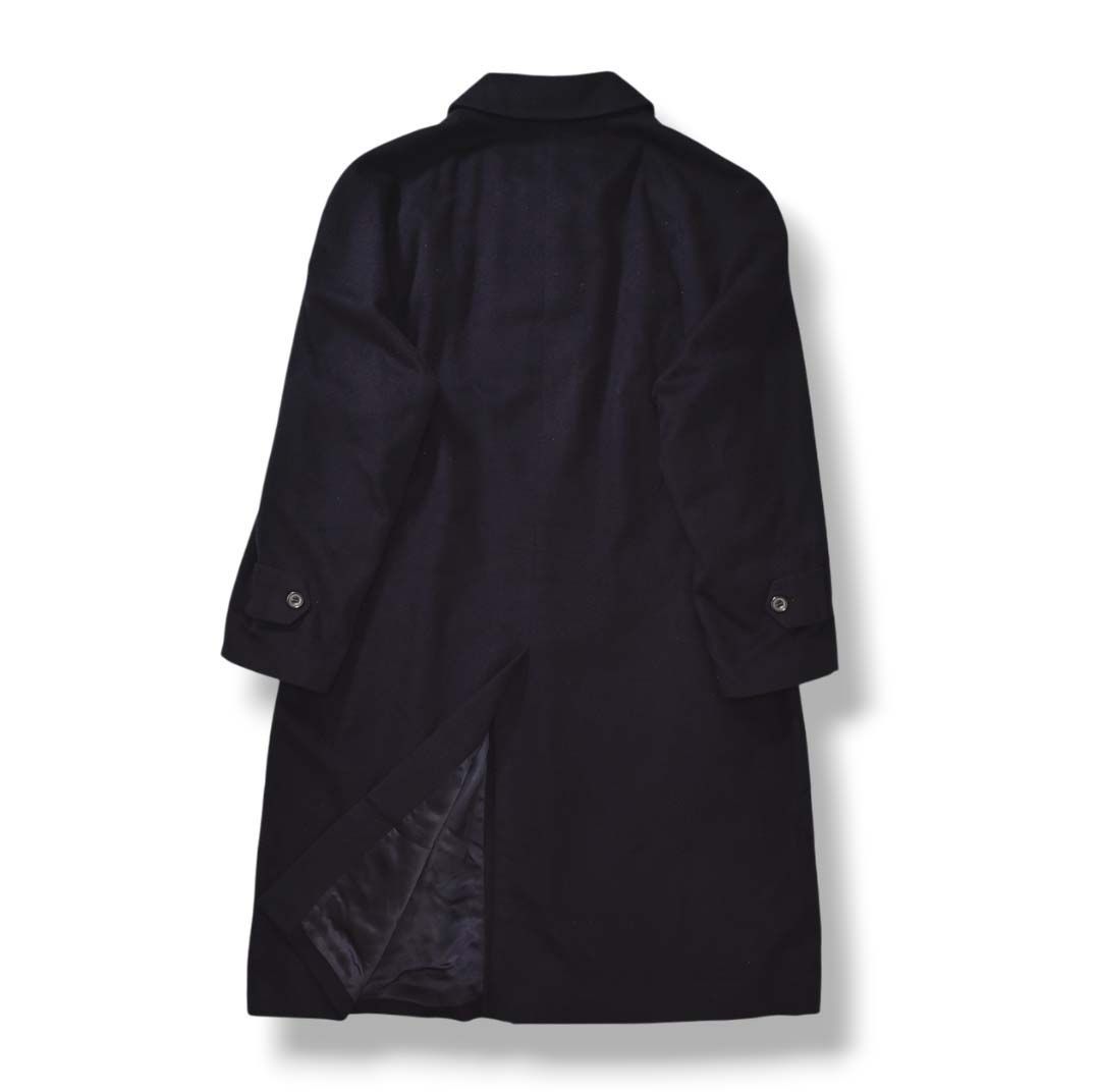 Tibbett/英国製/チベット/ステンカラーコート/ウール/濃紺/ネイビー Tibbett/英国製/チベット/ステンカラーコート/ウール/濃紺/ネイビー