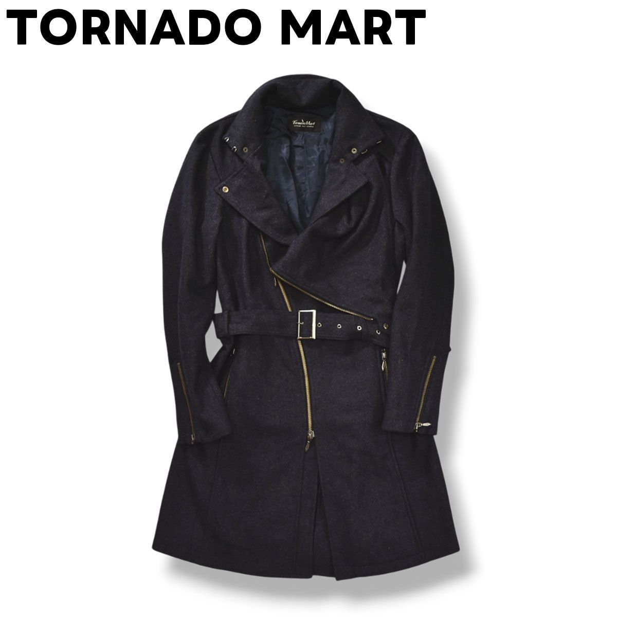 メンズ 【美品】 トルネードマート TORNADO MART ロング コート ダブル 